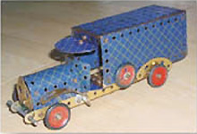 Meccano blue gold van