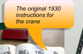 The original 1930 instructions for  the crane