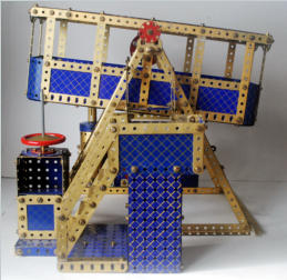 Meccano Giant Swing Boat side view steps