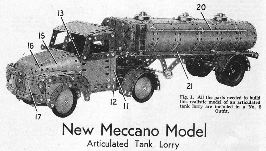 Meccano magazine tanker lorry
