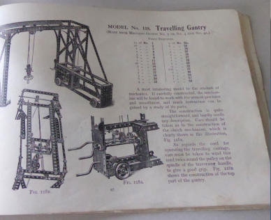 1911 Travelling Gantry page from manual