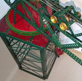 Close up of crab or trolley and bearing