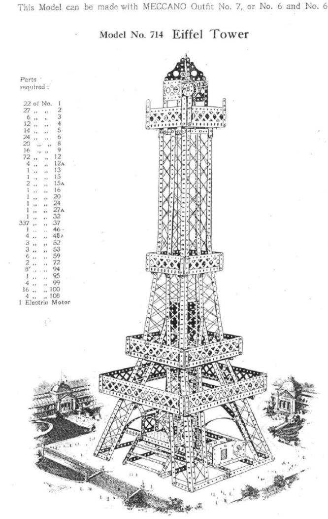 Eiffel Tower & Brooklyn Bridge Meccano 2 in 1 Model Kit 